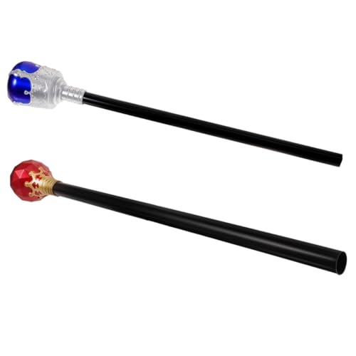 DECHOUS 2 Stück Königszepter Kostüm Halloween Hoch Schaum Schild Streich Zauberstab Königliches Kinderparty Gefälligkeiten Für Dekorationen Led Stock Plastik von DECHOUS
