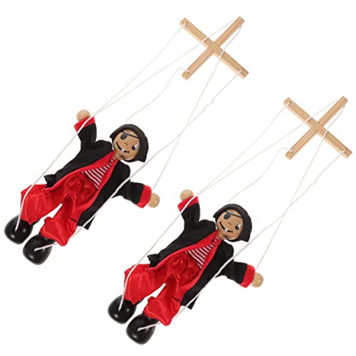 DECHOUS 2 Stück Marionette Puppe Plüschtiere kasperlfiguren holzspielsachen haustürdeko Flanell von DECHOUS