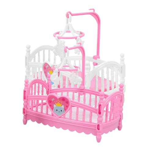DECHOUS 2 Stück Mini-möbel Miniatur Puppe Szene Zubehör Krippenspielzeug Mini-Kinderbett-Set Für Kleinkinder Mini-verzierung Krippenverzierung Mini House Accessory Abs von DECHOUS