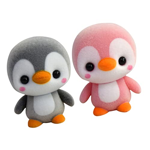 DECHOUS 2 Stück Pinguin Plüschpuppe Pinguin Pinguin Figuren Tiere Figuren Pinguin Stofftier Stofftier Pinguin Ausgestopfter Pinguin Puppe Plüsch Pinguin Puppen von DECHOUS