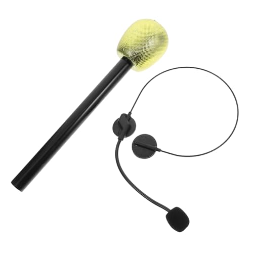 DECHOUS 2 Stück Promi-Kleid Sternenkostüm Sänger-Headset Gefälschtes Mikrofon-Headset Partydekorationen Mit Sternenmotiv Kopfhörer Gefälschte Mikrofonstütze Golden Plastik DECHOUS 2 Stück Promi-Kleid Sternenkostüm Sänger-Headset Gefälschtes Mikrofon-Headset Partydekorationen Mit Sternenmotiv Kopfhörer Gefälschte Mikrofonstütze Golden Plastik von DECHOUS
