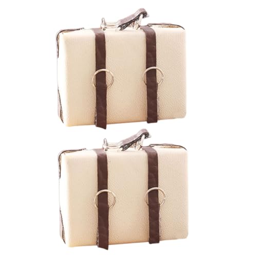 DECHOUS 2 Stück Puppenhaus Miniatur Leere Tasse Wasserbecher Mini Modell Zubehör Mini Gepäck Modell Puppenhaus Koffer Puppengepäck Koffer Puppen Mini Koffer Polyurethan von DECHOUS