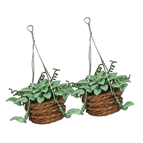 DECHOUS 2 Stück Puppenhaus Topfpflanze Mini-Bonsai-Topf Zimmerpflanzen hängende Blumentöpfe kunstpflanze kunstplflanze sztuczne kwiaty Mini-Bonsai-Figur kleine Bonsai-Verzierung Harz Green DECHOUS 2 Stück Puppenhaus Topfpflanze Mini-Bonsai-Topf Zimmerpflanzen hängende Blumentöpfe kunstpflanze kunstplflanze sztuczne kwiaty Mini-Bonsai-Figur kleine Bonsai-Verzierung Harz Green von DECHOUS