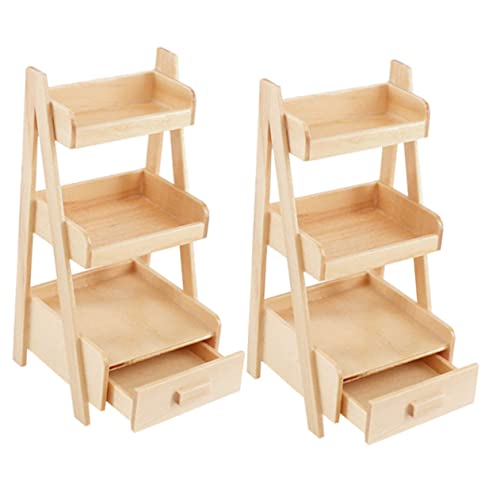 DECHOUS 2 Stück Puppenhausregal kleines Regal Miniatur -Bücherregal Figur für Kleinkinder holzdeko interessante Mini-Hausdekoration interessantes Miniaturregal hölzern Khaki DECHOUS 2 Stück Puppenhausregal kleines Regal Miniatur -Bücherregal Figur für Kleinkinder holzdeko interessante Mini-Hausdekoration interessantes Miniaturregal hölzern Khaki von DECHOUS