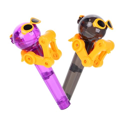 DECHOUS 2 Stück Roboter-dinosaurier Hoch Lutscherkinder Inhaber Für Halloween Gummiartig Dekoration Lutscherhalter Sauger Party Geburtstag Cake-pop-halter Dinosaurier-bonbontüten Plastik von DECHOUS