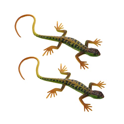 DECHOUS 2 Stück Schlangen Eidechsen Skink Kinderspielzeug Früherziehungsspielzeug Reptilien Eidechsenfigur Simulierte Eidechsenspielzeug Tierfigur Modell Heimornament von DECHOUS