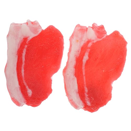 DECHOUS 2 Stück Schweinefleischimitat Party realistisches Fleisch gefälscht Schweinefleischatrappe Schweinefleischnachbildung Schrank Vitrine Handwerk Schweinefleisch-Ornament Harz von DECHOUS