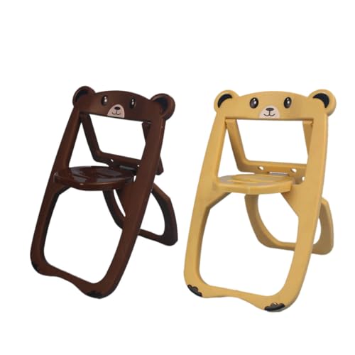 DECHOUS 2 Stück Simulationsstuhl puppenzubehör mini klappstuhl Miniature Ornament Mini-Klappstuhl Klappstuhl für Puppen kleines Hauszubehör kreative Klappstuhldekore Plastik von DECHOUS