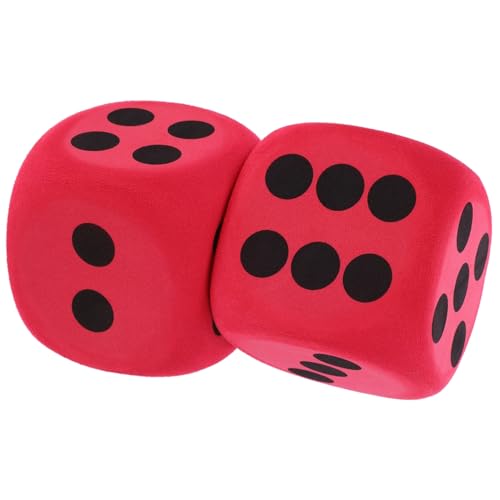 DECHOUS 2 Stück Spiel Für Überdimensioniert Gerundet Farbig Groß Mit Motto-Party-Requisite Partyzubehör Rot Eva von DECHOUS