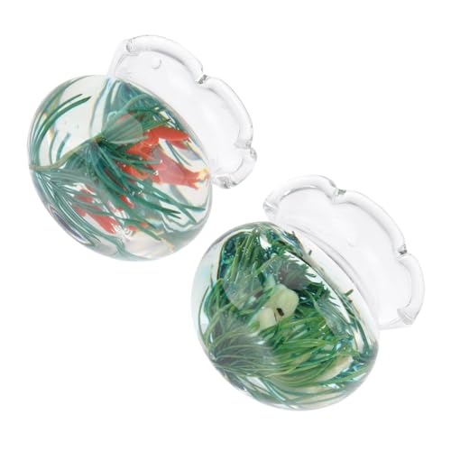 DECHOUS 2 Stück -Tankmodell Aquarium Miniatur -Szenenzubehör Kinderspielzeug Puppenhausdekor Home Mini-Hausdekoration Wohnkultur Simulationsfischtankdekoration Glas DECHOUS 2 Stück -Tankmodell Aquarium Miniatur -Szenenzubehör Kinderspielzeug Puppenhausdekor Home Mini-Hausdekoration Wohnkultur Simulationsfischtankdekoration Glas von DECHOUS