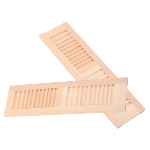 DECHOUS 2 Stück Teiliges Holz Puppenhaus Läden Miniatur Fensterläden für Puppenhaus Dekoration für Rollenspiele Geeignet als Foto Requisite und Tischdeko DECHOUS 2 Stück Teiliges Holz Puppenhaus Läden Miniatur Fensterläden für Puppenhaus Dekoration für Rollenspiele Geeignet als Foto Requisite und Tischdeko von DECHOUS