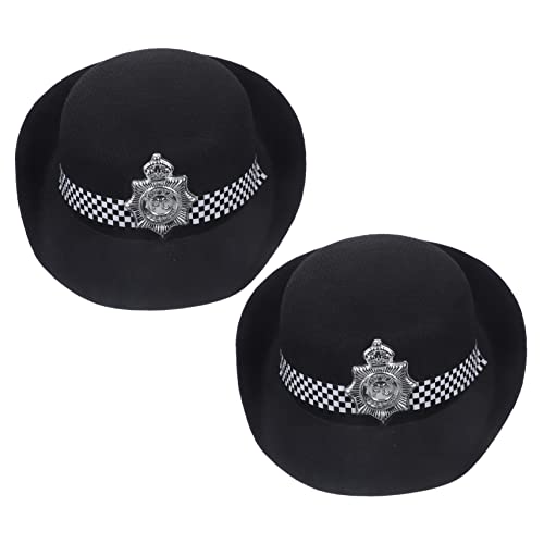 DECHOUS 2 Stück halloween kleidung halloween costumes partyzubehör halloween decor Kinderparty Offizier Kostümhüte Polizeihut Leistung Polizisten Mützen Filzstoff Black DECHOUS 2 Stück halloween kleidung halloween costumes partyzubehör halloween decor Kinderparty Offizier Kostümhüte Polizeihut Leistung Polizisten Mützen Filzstoff Black von DECHOUS