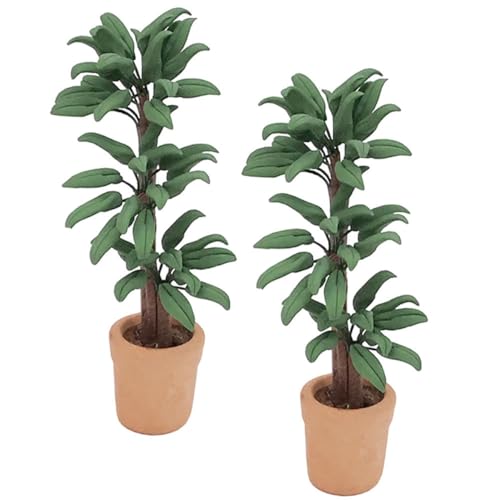 DECHOUS 2 Stücke Harz Puppe Versorgung Mini Topfpflanze Puppe Garten Landschaftsbau Ornament DECHOUS 2 Stücke Harz Puppe Versorgung Mini Topfpflanze Puppe Garten Landschaftsbau Ornament von DECHOUS
