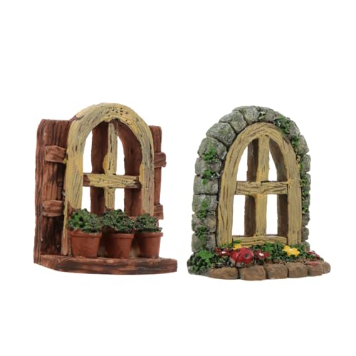 DECHOUS Landschafts-Aquarium-Ornament-Set 2-teilig Kunstharz Blumentopf- Für Meerwasseraquarium- Aquarium- Zufälliger Stil von DECHOUS