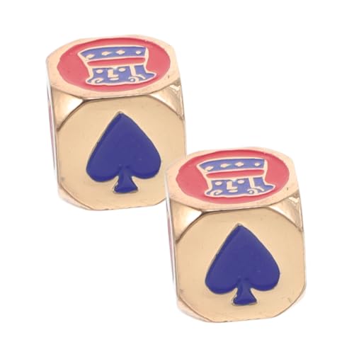 DECHOUS 2 Stücke Poker spielwürfel Lebensmittelentscheidungswürfel Spiel Tischspiele, Würfelspiele basteln solide Astrologie-Tarot- DIY-Spielbrett Eisen von DECHOUS