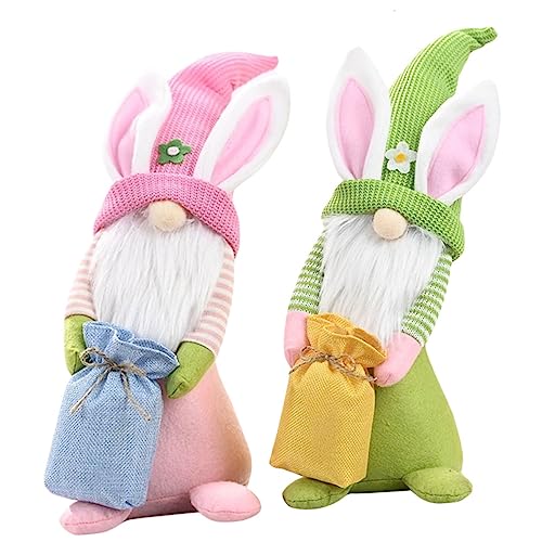 DECHOUS 2 Stücke zwergen puppenschmuck Halloween -Ornamente Gnom ausgestopfte Zwerge Gartenzwerg Figur wichtelpuppe Ostern Party-Wichtel- ausgestopfter Hasenzwerg Plüsch von DECHOUS