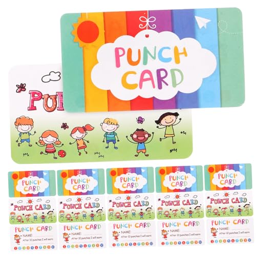 DECHOUS 20 Blatt Kinderkarten Studenten Mehrzweck-Lochkarten ermutigen Spaß Etiketten belohnungssystem Schule Schulbelohnungssystem Lochkarten für den Unterricht Karten für Papier von DECHOUS