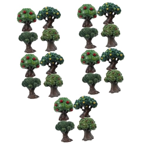 DECHOUS 20 STK Simulation Artificial Tree inneneinrichtung Mini-Harzbäume Mini-Landschaftsbäume Tischdekoration Desktop-Zubehör Mini-Sandtisch-Modell Mini-Landschaftsdekor von DECHOUS