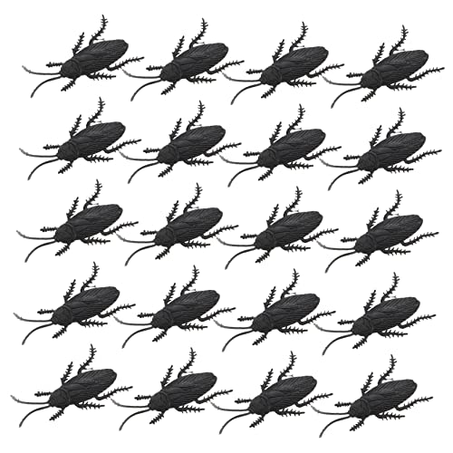 DECHOUS 20 Stück Mann Partyzubehör Künstlich Spiel-Requisiten Trick Simuliert Simulation Lebensecht Halloween Liefert Gefälscht Black PVC von DECHOUS