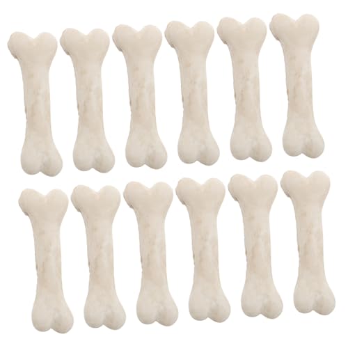 DECHOUS 20 Stück Mini-knochenmodell Deko Mini-Skelette Miniatur-Skelett Winzige Skelette Knochenfüller Mini-Knochen Zum Basteln Falsche Knochen Skelett Beige Harz von DECHOUS