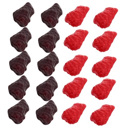 DECHOUS 20 Stück Obstmodell Heimdekoration Himbeeren Simuliertes Obst Künstliches Obst Für Den Außenbereich Künstliches Obst Zubehör Gefälschte Früchte Zur Dekoration von DECHOUS