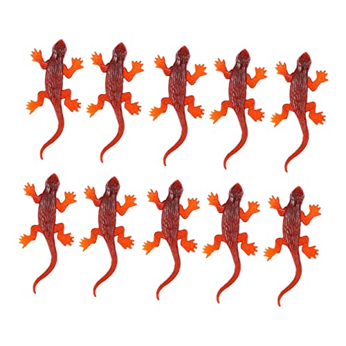 DECHOUS 20 Stück Partyspielzeug Simulation Gecko- Halloween-Trick-Requisiten Realistische Geckofiguren Simulation Reptilien Simulations-Gecko Plastik PVC von DECHOUS