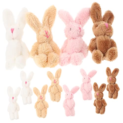DECHOUS 20 Stück Plüschhasenpuppe Kleiner Hase Der Kleine Hase Hasen Dekorationen Mini-plüschkaninchen Stofftierspielzeug Kaninchengefüllter Süßes Stofftier Kurzer Plüsch von DECHOUS