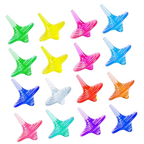 DECHOUS 20 Stück Spinnendes Edelsteinspielzeug Outdoor draußen Drehspielzeug Funny Toys Fun Toy -Desktop- rotierende Oberteile Acryl von DECHOUS
