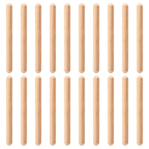 DECHOUS 20 Stück Teiliges Rhythmusstäbe aus Holz Pädagogische Orff Schlaginstrumente für Musikalische Früherziehung Sichere Percussion Sticks für Kreative Entwicklung im Klassenzimmer von DECHOUS