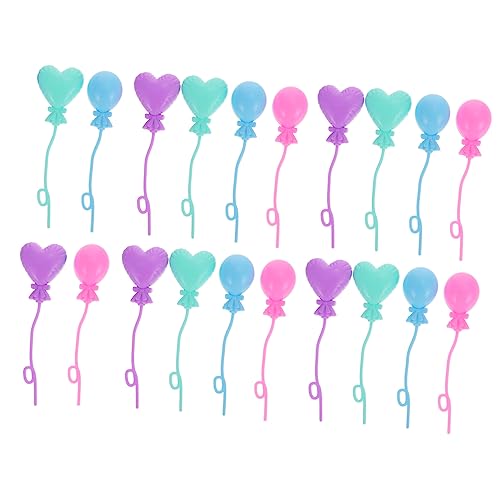 DECHOUS 20 Stücke Puppenhaus Ballon DIY Ballon Decor Miniatur Luftballons Fee Garten Ballon Kunststoff von DECHOUS