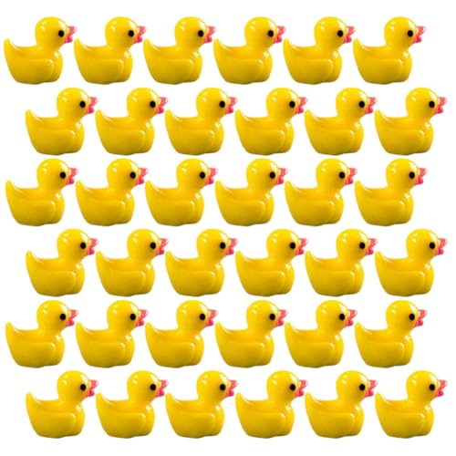 DECHOUS 200 Stück Mini-Enten Zum Verstecken Winzige Gelbe Harzenten Ornament Zum Basteln Kleine Tierfiguren Für Aquarium Gartenlandschaft Puppenhaus Topfdekor von DECHOUS