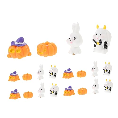 DECHOUS 20Stücke Halloween Miniaturornamente Niedliche Resin Dolls Für Mikro Landschaftszauber Deko Für Halloween Partys Kürbiswagen DECHOUS 20Stücke Halloween Miniaturornamente Niedliche Resin Dolls Für Mikro Landschaftszauber Deko Für Halloween Partys Kürbiswagen von DECHOUS