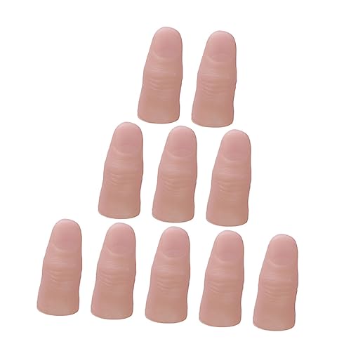 DECHOUS 20Stücke Trick Finger Falsche Finger Mit Daumenspitzen Für Bühnenshows Requisiten Für Illusionen Realistische Nachbildung Von Fingern Mit Nägeln DECHOUS 20Stücke Trick Finger Falsche Finger Mit Daumenspitzen Für Bühnenshows Requisiten Für Illusionen Realistische Nachbildung Von Fingern Mit Nägeln von DECHOUS