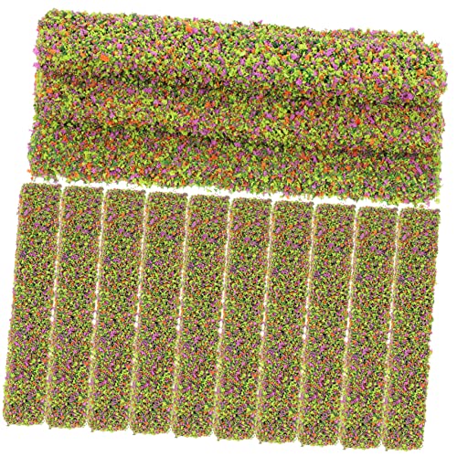 DECHOUS 20st Simulierte Mini-blumenbüsche Büschel-geländemodell Statisches Grasbüschelmodell Lebensechte Grasfolie Miniatur-blumenornament-Cluster Falscher Grüner Rasen Schwamm Strauch von DECHOUS