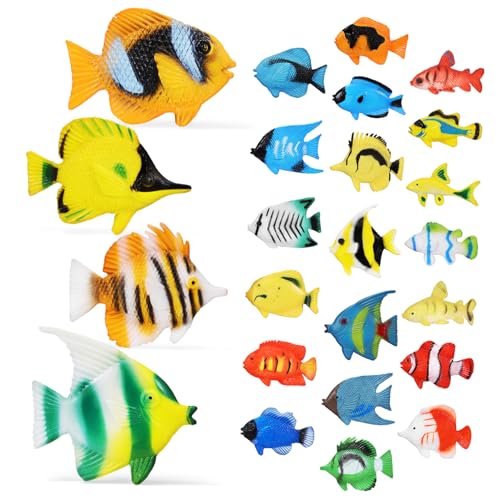DECHOUS 24 Stück Meeresfisch Kinderspielzeug badenwannen Kindergeburtstagsdekoration Kid Toys Spielzeuge Fischspielzeug für Tropische Fischfiguren Plastik DECHOUS 24 Stück Meeresfisch Kinderspielzeug badenwannen Kindergeburtstagsdekoration Kid Toys Spielzeuge Fischspielzeug für Tropische Fischfiguren Plastik von DECHOUS
