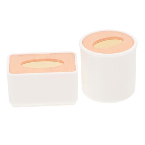 DECHOUS 2Er-Box Taschentuchbox für Puppenhäuser Miniaturspielzeug Kinder Kinderspielzeug Modelle Ornament Mini-Taschentuchhalter Miniatur-Spielzeug Puppenhaus Zubehör schmücken von DECHOUS