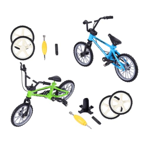 DECHOUS 2Sätze Mini Finger Fahrrad Aluminiumlegierung Simulation Fingerbikes Für Schreibtisch Wettbewerbe Spaß Und Dekoration von DECHOUS