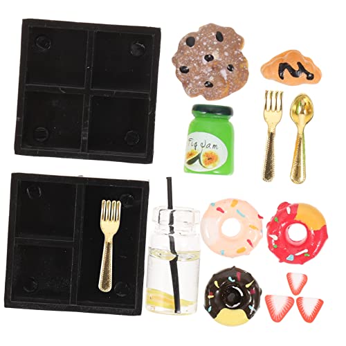DECHOUS 2Sätze Zubehör Mini Nachmittagstee Dekoration mit Croissant und Donut für Puppenhaus und Farbenfrohe und Liebevolle Designs Leicht und Tragbar DECHOUS 2Sätze Zubehör Mini Nachmittagstee Dekoration mit Croissant und Donut für Puppenhaus und Farbenfrohe und Liebevolle Designs Leicht und Tragbar von DECHOUS