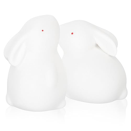 DECHOUS 2St neujahr Animal Figures osterpräsente Room Decoration gartendeko Wohnzimmerdekoration 0stergeschenke Kaninchen Hase Lebewesen Tiere Figuren Neujahrsdekore weißes Porzellan von DECHOUS