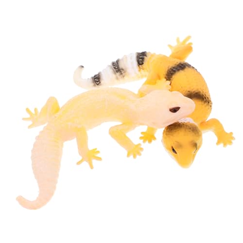 DECHOUS 2Stücke Eidechsenfiguren Realistische Kunststoff Eidechsen Sammlung Für Pädagogisches Reptil Für Dekoration Und Lernspiele von DECHOUS