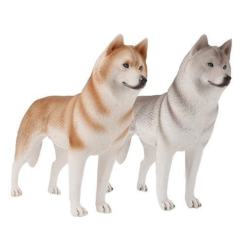 DECHOUS 2Stücke Gefälschte Husky Hund Dekoration Simulierter Hund Modell Für Schreibtisch Und Zuhause Realistische Hundeornamente DECHOUS 2Stücke Gefälschte Husky Hund Dekoration Simulierter Hund Modell Für Schreibtisch Und Zuhause Realistische Hundeornamente von DECHOUS