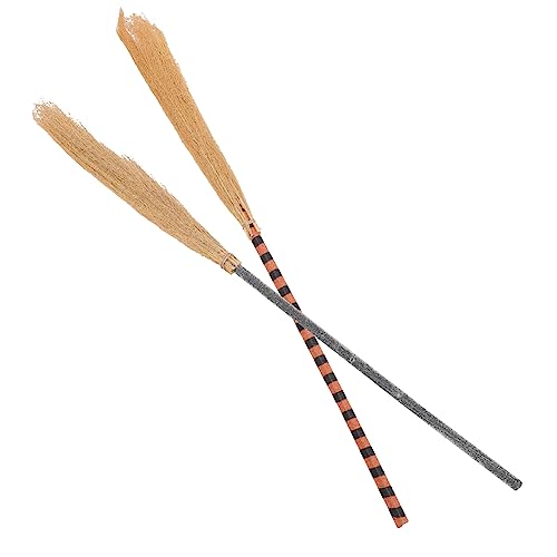 DECHOUS 2Stücke Halloween Witch Broom Costume Prop for and Adults Creative Festival Decoration for Cosplay and Halloween Parties von DECHOUS