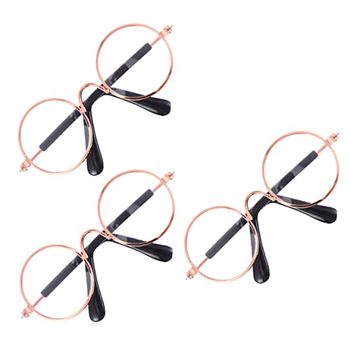 DECHOUS 2Stücke Mini Haustier Sonnenbrillen Und Stilvolle Puppenbrillen Für Fotografie Und Cosplay Leichtes Design Aus Hochwertigem Und Legierung von DECHOUS