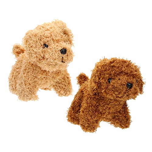 DECHOUS 2Stücke Plüschhund Anhänger Flauschige Taschendekoration für Junge Mädchen Hundespielzeug und Ostern von DECHOUS