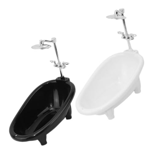 DECHOUS 2er Set Badezimmerzubehör Miniatur Badewanne Möbel Simulation Puppe Babybadwanne Plastik von DECHOUS