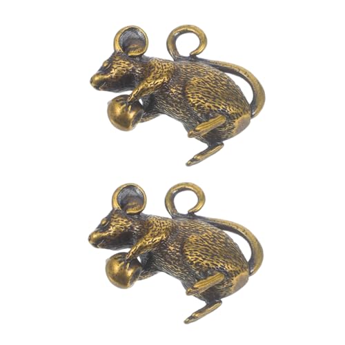 DECHOUS 2pcs Empfindliche Rattenanhänger -zauber Für Schlüsselbund DIY -schmuckzubehör Brass Mouse Skulptur Desktop -Ornamente Chinesische Zodiac Orament DECHOUS 2pcs Empfindliche Rattenanhänger -zauber Für Schlüsselbund DIY -schmuckzubehör Brass Mouse Skulptur Desktop -Ornamente Chinesische Zodiac Orament von DECHOUS
