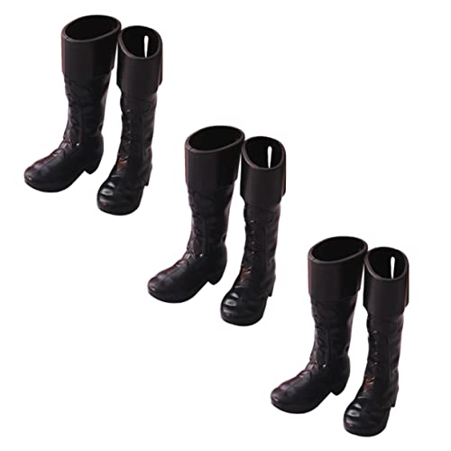 DECHOUS 3 Paare Mini-weihnachtsstiefel Puppenhausstiefel Weihnachtsstiefel Dekorationen Mini-puppenhaus Klein Miniaturschuhe Zum Basteln Weihnachten Mini-puppenschuhmodell Black Abs von DECHOUS