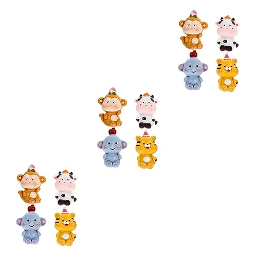 DECHOUS 3 Sätze Tierkuchendekoration Oh Tiere Cupcake Topper Figuren Essbares Dekorationsset Hund Das Tier Miniatur Tierdekoration Partyzubehör Kleines Tiermodell 4 Stück * 3 DECHOUS 3 Sätze Tierkuchendekoration Oh Tiere Cupcake Topper Figuren Essbares Dekorationsset Hund Das Tier Miniatur Tierdekoration Partyzubehör Kleines Tiermodell 4 Stück * 3 von DECHOUS