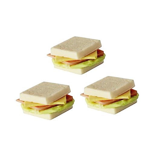 DECHOUS 3 Stück Mini-Sandwiches für kinderspielzeug hühner spielsachen realistische Lebensmittelrequisiten Mini-Lebensmittel Sandwiches Ornamente Harz DECHOUS 3 Stück Mini-Sandwiches für kinderspielzeug hühner spielsachen realistische Lebensmittelrequisiten Mini-Lebensmittel Sandwiches Ornamente Harz von DECHOUS