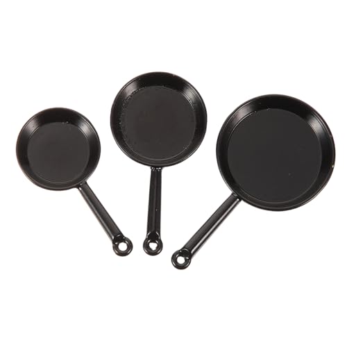 DECHOUS 3 Stück Mini Zubehör Vorgeben Essen Puppe Szene Black Legierung von DECHOUS